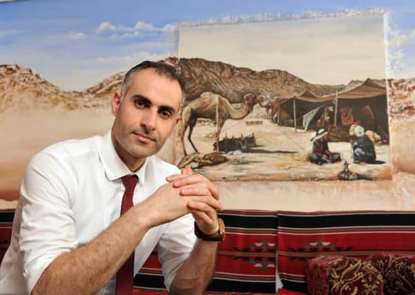 Arabian sands: Ghassan Bateha opened up a Syrian-Lebanese restaurant Ugarit in Huddersfield last year.  Picture: Tony Johnson.