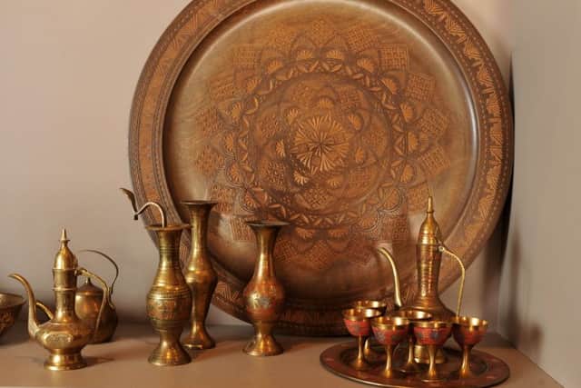 Home comforts: Ugarit Restaurant is decorated with tradtional trinkets like Dallahs and Cezves. Picture: Tony Johnson.