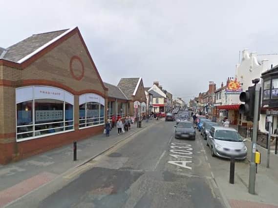 The woman was hit by the car in Queen Street, Withernsea. Picture: Google