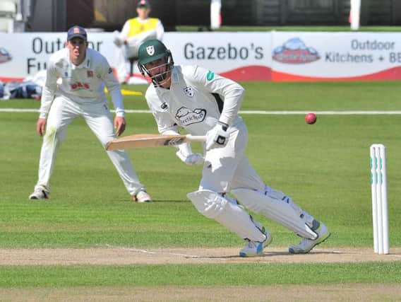 Tom Kohler Cadmore on his way to his fifty for Worcestershire (Picture: Jonathan Barry/Worcester Evening News)
