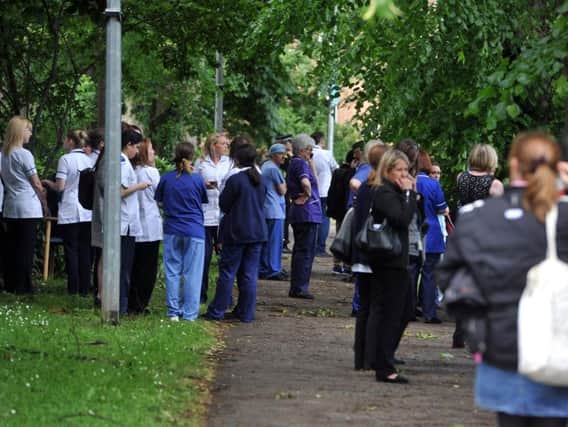 Staff evacuated from Chapel Allerton Hospital.