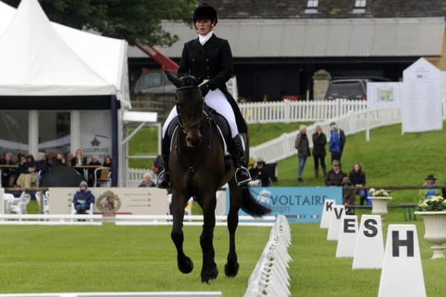 Hazel Towers from Harrogate on her horse Simply Clover takes part in the dressage. Picture: Simon Hulme