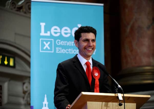 General Election 2017.
Labour's Alex Sobel wins the Leeds North West constituency from Liberal Democrats Greg Mulholland at Leeds Town Hall.
8th June 2017.
Picture Jonathan Gawthorpe
