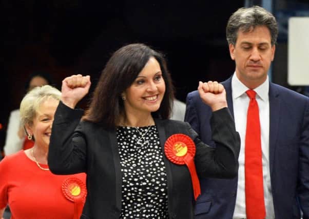 Doncaster labour candidates Rosie Winterton, Caroline Flint and Ed Miliband, pictured arriving at the Doncaster count. Picture: Marie Caley