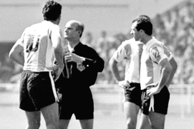 FLASHPOINT: The dismissal of Antonio Rattin, against England in the 1966 is another fiery incident in the long-running rivalry between the two football-mad nations.