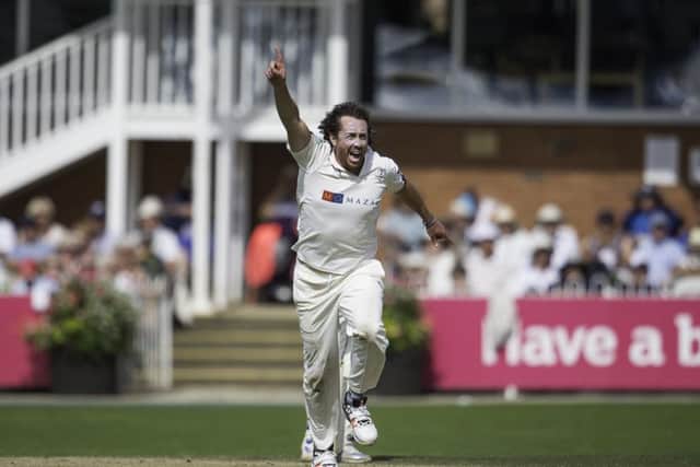 Yorkshire's Ryan Sidebottom took three early wickets at Taunton. Picture by Allan McKenzie/SWpix.com