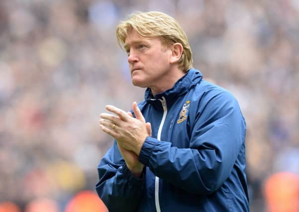 Bradford City manager Stuart McCall pictured after the League One play-off final defeat to Millwall (Picture: Bruce Rollinson).