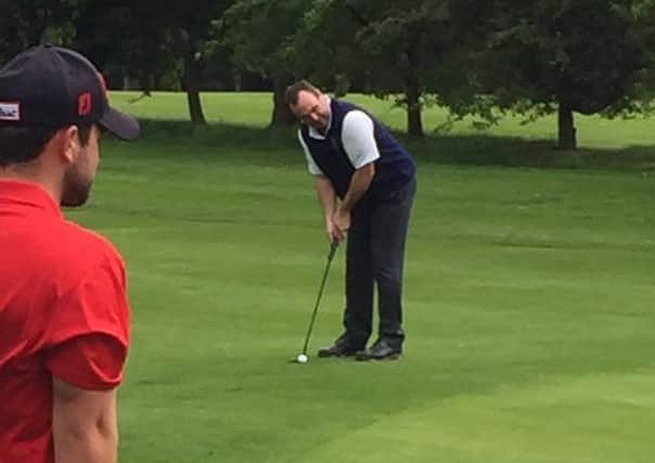 Adam Frontal putts during Leeds's victory over Teesside in the Yorkshire Inter District Union League.