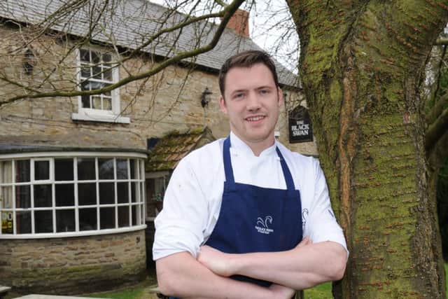 Chef Tommy Banks outside The  Black Swan at Oldstead near Thirsk. Picture by Gary Longbottom.