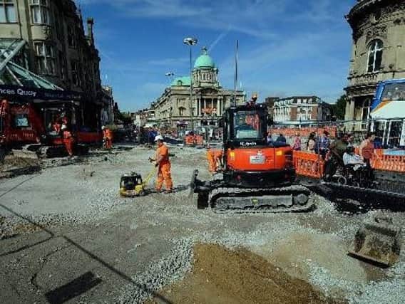 File pic: Hull city centre was dug up last year for the upgrade