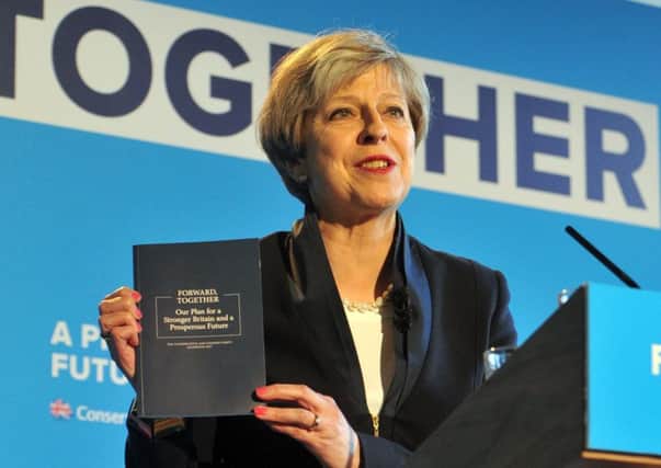 Theresa May launched her manifesto in Halifax.