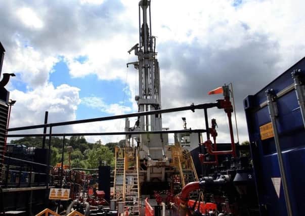 A fracking rig.