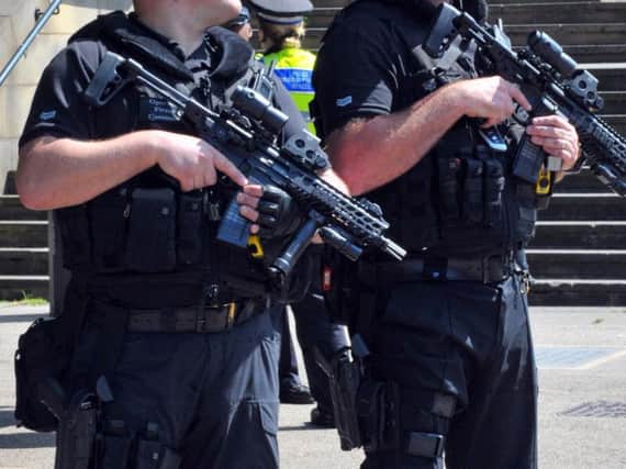Armed police responded to a call about concern for man's safety.