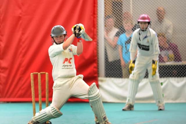Harry Brook of Ilkley Grammar School playing in the Yorkshire Post Schools Cricket Challenge final at Headingley in 2013.