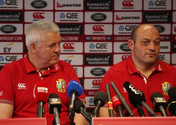 British and Irish Lions coach Warren Gatland and Rory Best during a press conference at the Hamilton Novotel. (Picture: David Davies/PA Wire)