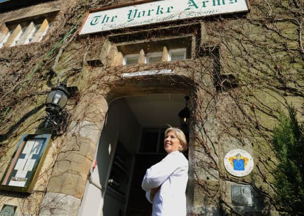 Chef Frances Atkins  outside the Yorke Arms at Ramsgill . Picture: Gary Longbottom.