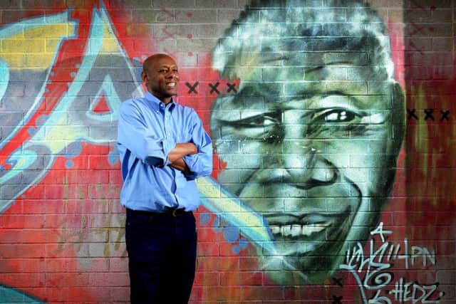 Claude Hendrickson outside the Mandela Centre, in Chapeltown, Leeds. (Simon Hulme).