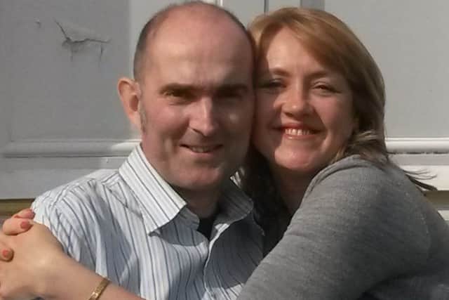 Anne Dawson with her husband Stephen who wanted to raise awareness of myeloma  before he died