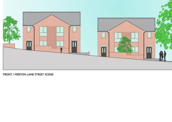 An artist's impression of the crowd funded homes being built at Merton Lane, Sheffield.