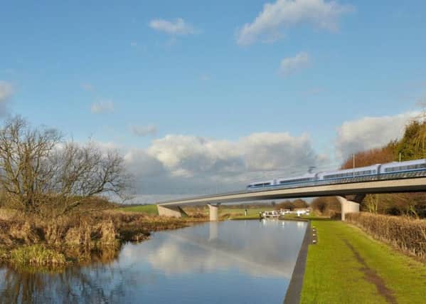An image of the proposed HS2 route.
