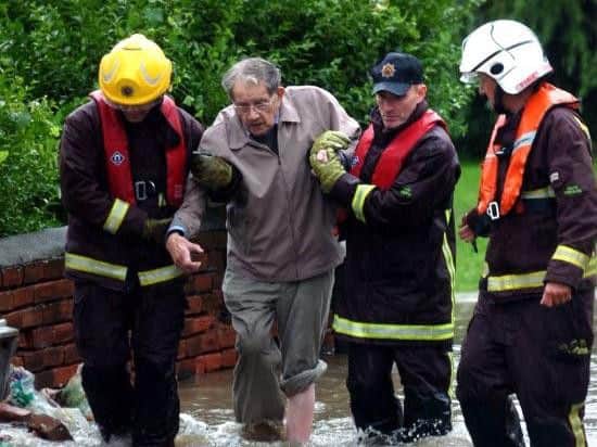 Firefighters come to the aid of a man in 2007