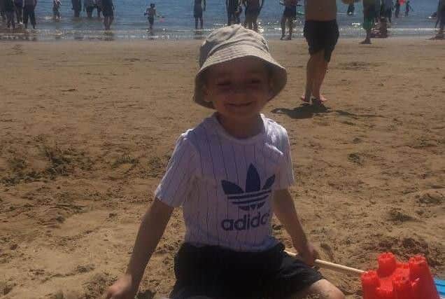 Bradley enjoying his time on Scarborough beach this week.