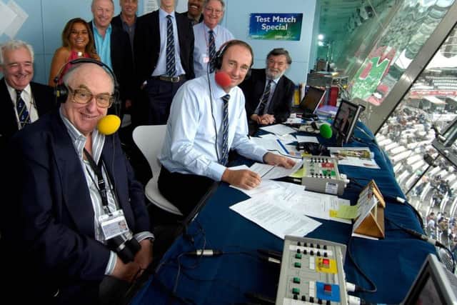 Members of the BBC Radio Test Match Special team from 2007, including Henry Blofeld (left) and Jonathan Agnew. Blofeld will retire from his role as commentator on the BBC Radio 4's Test Match Special programme in September. Picture: Rebecca Naden/PA Wire.