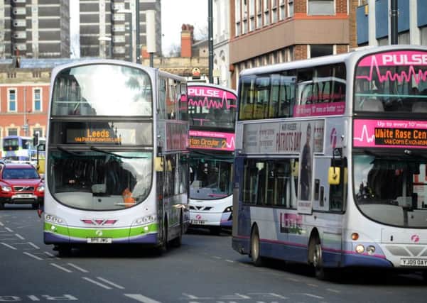 Buses on Vicar Lane in the centre of Leeds - councillors remain accused of neglecting the needs of passengers.
