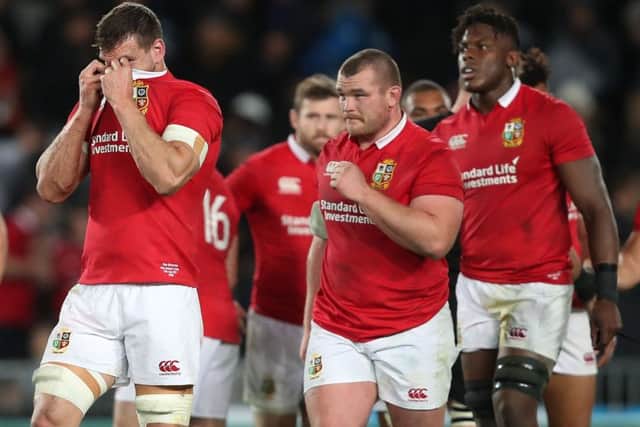 British and Irish Lions' captain Sam Warburton at the end of the first test defeat in Auckland. Picture: David Davies/PA