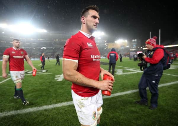 British and Irish Lions' Sam Warburton leaves the field after the final whistle at Eden Park Picture: David Davies/PA
