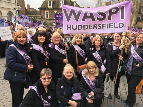 The Huddersfield branch of the Women Against State Pension Inequality (WASPI)