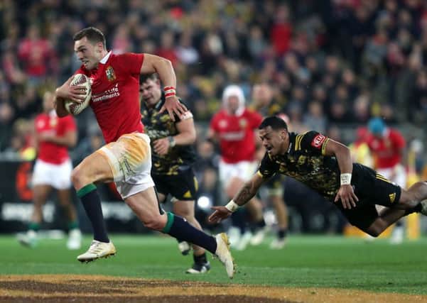 Going through: George North breaks through to score the Lions' second try.
Pictures: David Davies/PA