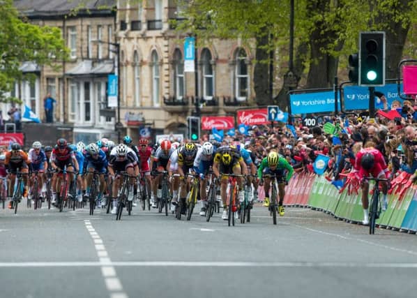 French cyclist Nacer Bouhanni, powering up the finishing straight to win the stage two of the Tour de Yorkshire in Harrogate earlier this year (Picture: James Hardisty)