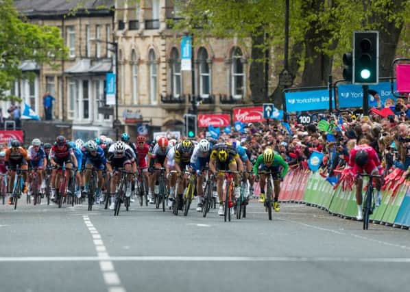 French cyclist Nacer Bouhanni, powering up the finishing straight to win the stage two of the Tour de Yorkshire in Harrogate earlier this year (Picture: James Hardisty)
