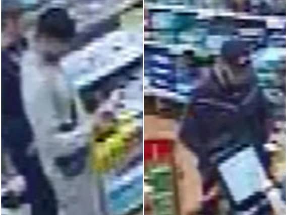 These are two of the men who police want to trace.