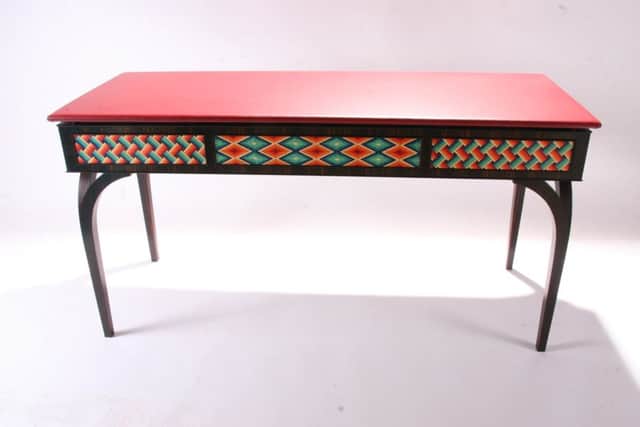 Beautiful inlaid table by Sam Anderson Fine Furniture