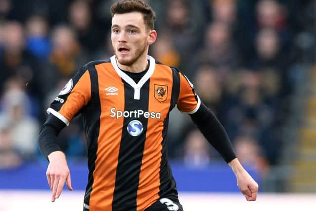 Anfield interest: Andy Robertson in action for 
Hull City v suitors Liverpool.