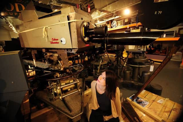 Curator of Television and Broadcast Elinor Groom looks at a Marconi 1965 Coffin Camera at the National Media Museum, Bradford. Picture by Simon Hulme