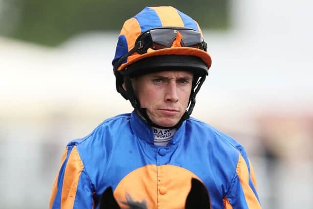Ryan Moore: The jockey saddles Wings Of Eagles at the Curragh today.