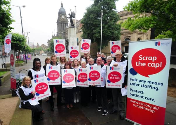 Nurses took the streets of Leeds on Friday to protest over the public sector pay cap.