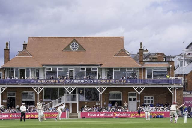 A view of the pavillion at Yorkshire's North Marine Road ground where they are play Somerset (Picture: Allan McKenzie/SWpix.com).