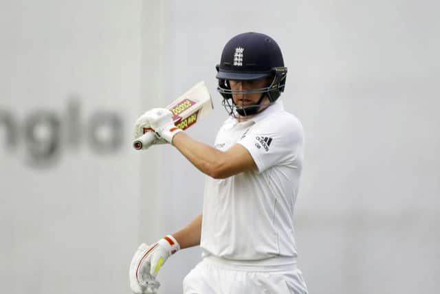 Gary Ballance, seen above after a dismissal in Bangladesh last year, is back in the reckoning under Yorkshire team-mate and new Test captain, Joe Root. Picture: AP/A.M. Ahad