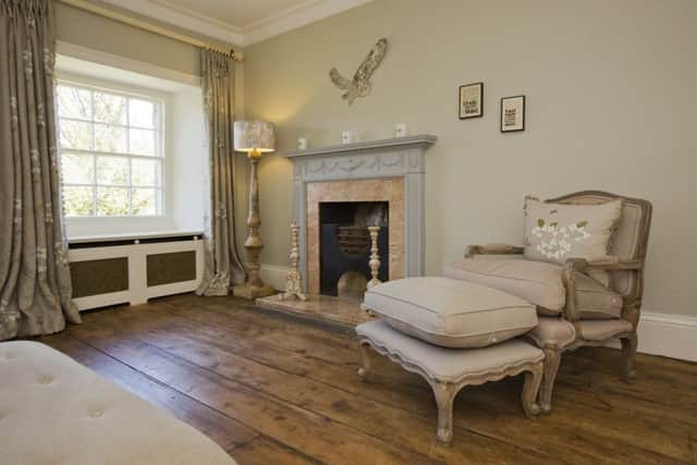 One of the bedrooms with sensational views of Swaledale