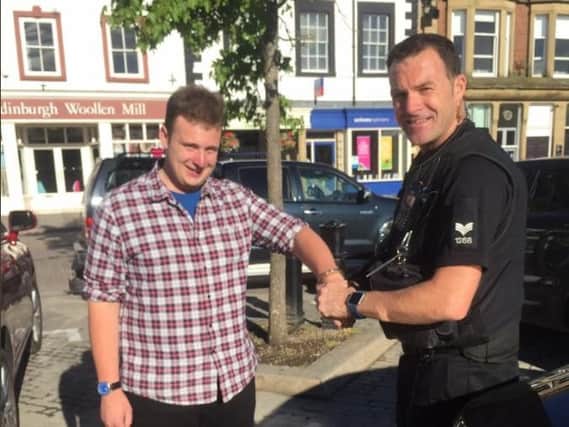Callum caught up with traffic policing officer, Sergeant Paul Cording in Ripon. Picture: Callum Black