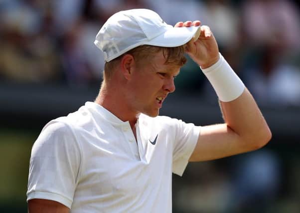 Kyle Edmund looks perplexed on his way to defeat against Gael Monfils (Picture: Steven Paston/PA Wire).