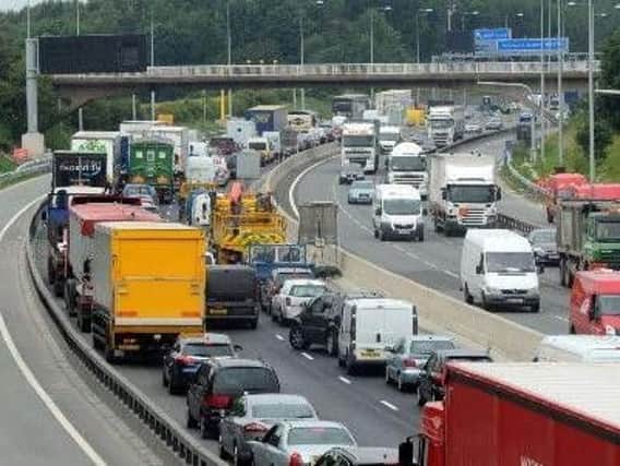 File pic: Multiple pile-ups on the M62 are causing disruption tonight