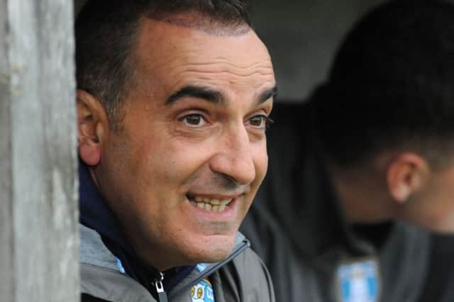Sheffield Wednesday manager Carlos Carvalhal at Alfreton Town on Tuesday night. (Picture: Anne Shelley)