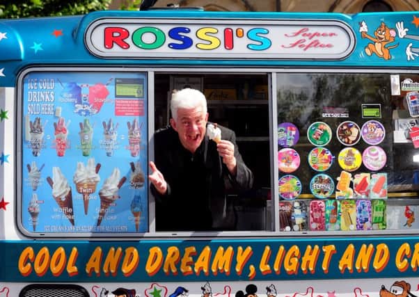 Launch of Ice Cream the Opera with Ian McMillan, at Centenary Square, Bradford. Picture by Simon Hulme.