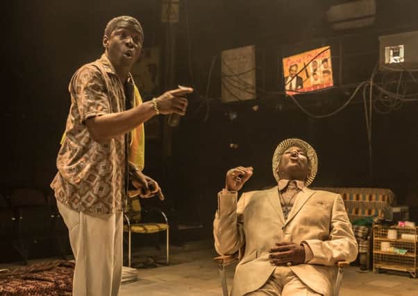 A CLOSE SHAVE: Barber Shop Chronicles is at West Yorkshire Playhouse.