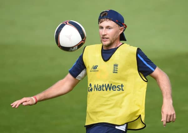 England captain Joe Root during a nets session at Trent Bridge on Thursday.